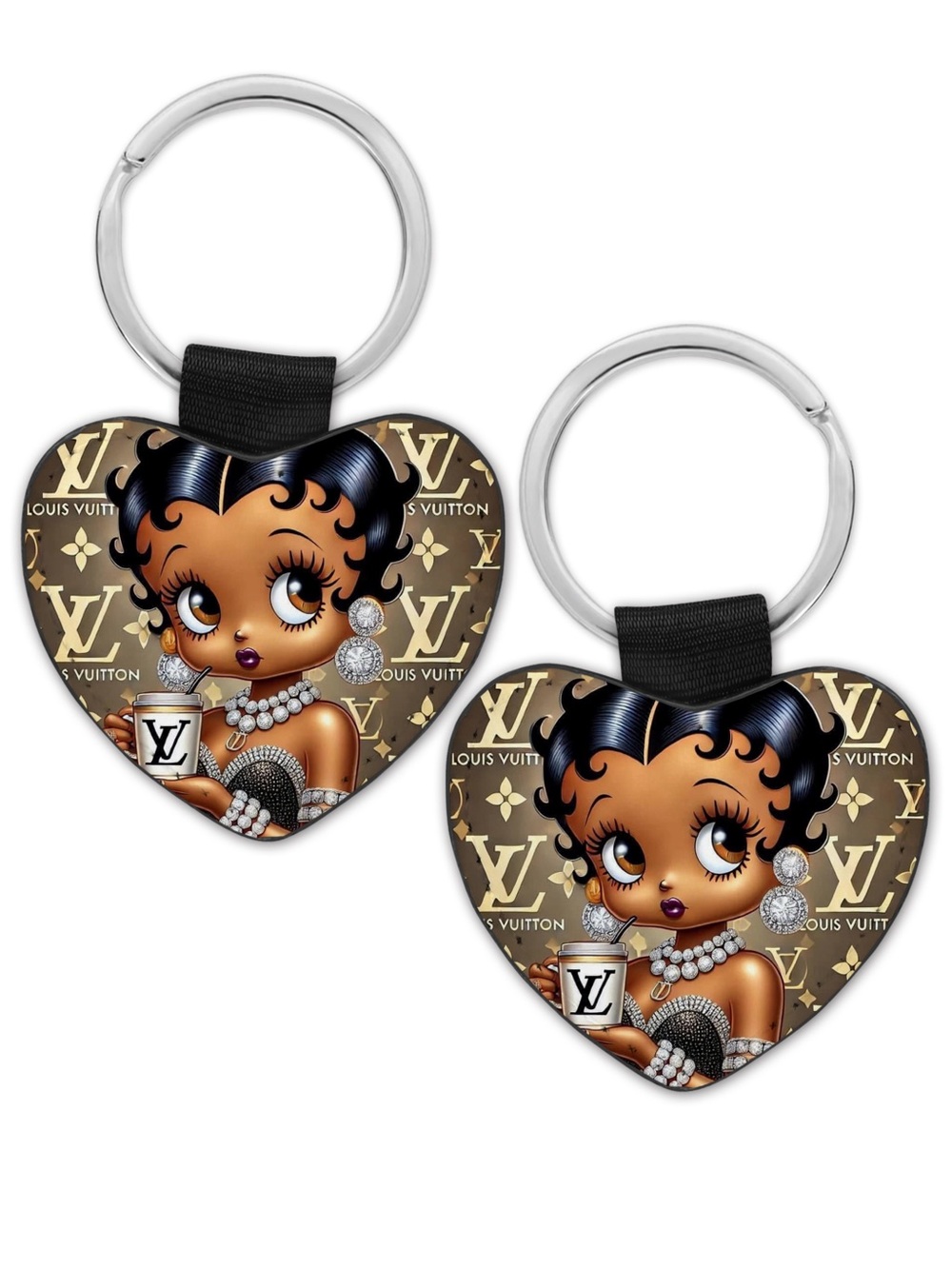 HANDMADE FASHION Heart Keychain